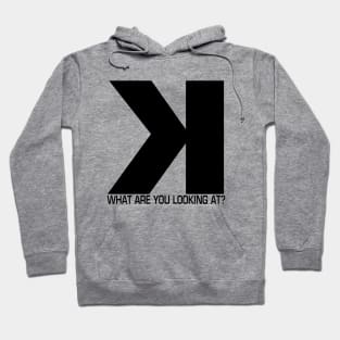 Baseball Backwards K Strikeout Looking Score book Hoodie